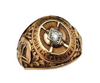 1941 American St Louis Cardinals Solid Gold Diamond Championship Ring Auggie Bergamo