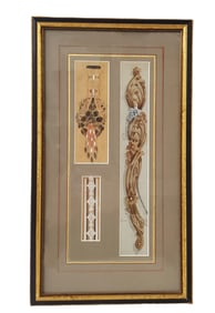 Donald Claflin Renowned Designer for Tiffany David Webb Bulgari Original Renderings Jewelry Accesso