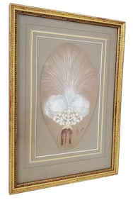 Donald Claflin Renowned Jewelry Designer for Tiffany David Webb Bulgari Original Rendering Hair Acce