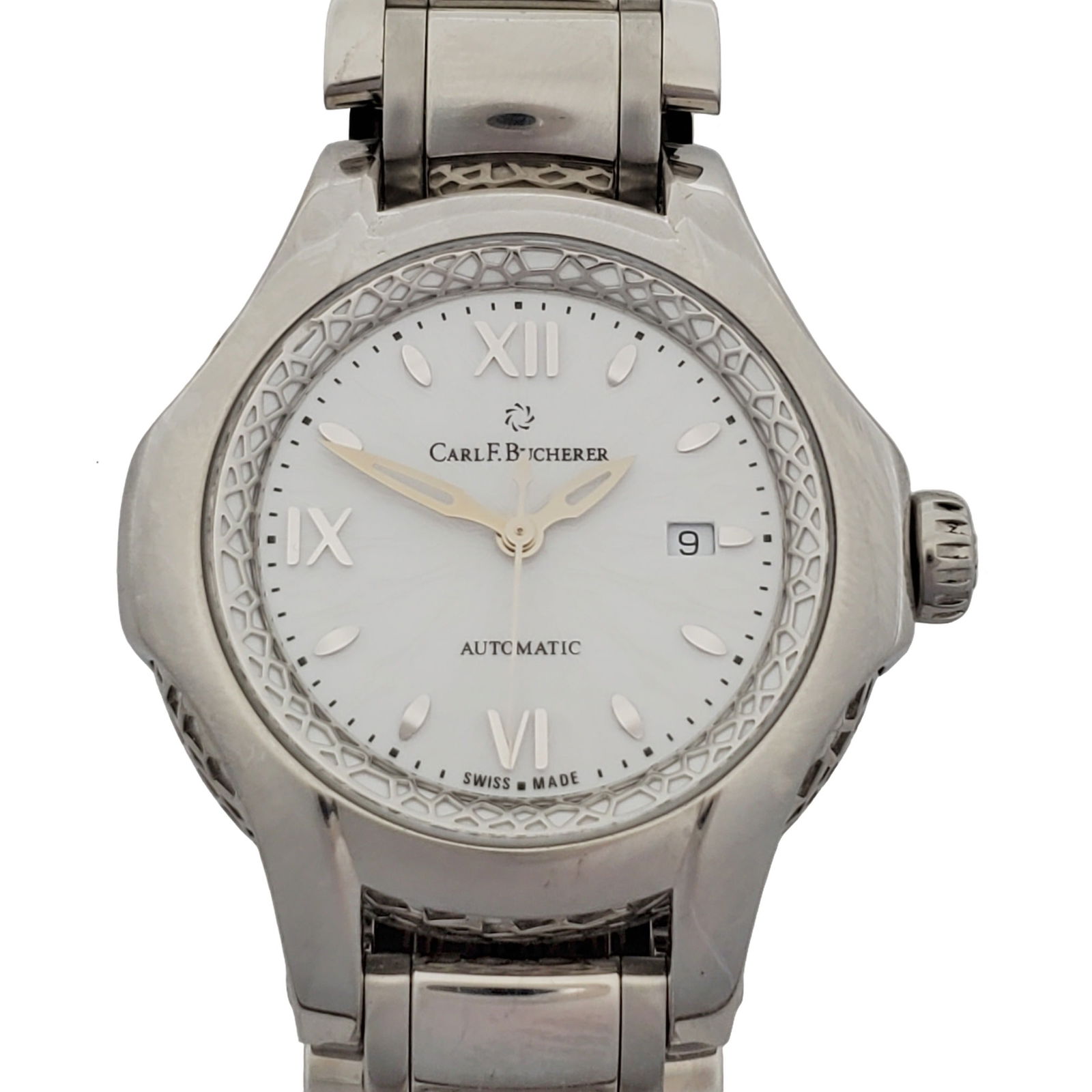 NOS Carl F Bucherer Pathos Diva 10550.08 Automatic Ladies Watch: Described By:Michelle NYDD 00.10550.08.25.21.01 Title: NOS Carl F Bucherer Pathos Diva 10550.08 Automatic Ladies Watch Description: New Old Stock Carl F Bucherer Pathos Diva 10550.08 Automatic Ladies