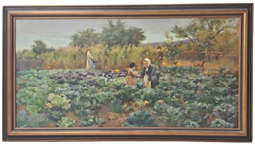 Original Charles C. Curran Signed Oil On Canvas Painting American Impressionism c. 1886