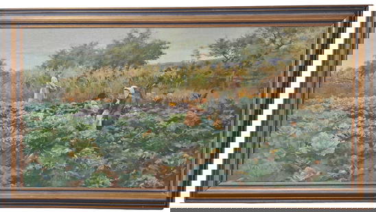 Original Charles C. Curran Signed Oil On Canvas Painting American Impressionism c. 1886: Described By:Dillon CNX 0249 0571 Title:Original Charles C. Curran Signed Oil On Canvas Painting American Impressionism c. 1886 Description: Original Charles C. Curran Signed Oil On Canvas Painting