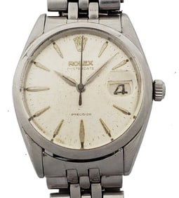 Scarce Rolex 6694 Oysterdate Precision Watch Cool Old Comfort Fit Oval Link Bracelet
