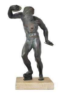 Antique Grand Tour Bronze Satyr Nude Cymbals Statue Sculpture Mythological Neoclassical: Described By:Michelle NED DBJQ Title: Antique Grand Tour Bronze Satyr Nude Cymbals Statue Sculpture Mythological Neoclassical Description:Antique Grand Tour Bronze Satyr Nude Cymbals Statue Sculpture