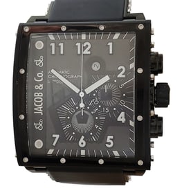 Jacob & Co Massive Epic Limited Edition Carbon Fiber Chronograph Automatic Mens Watch Box Papers