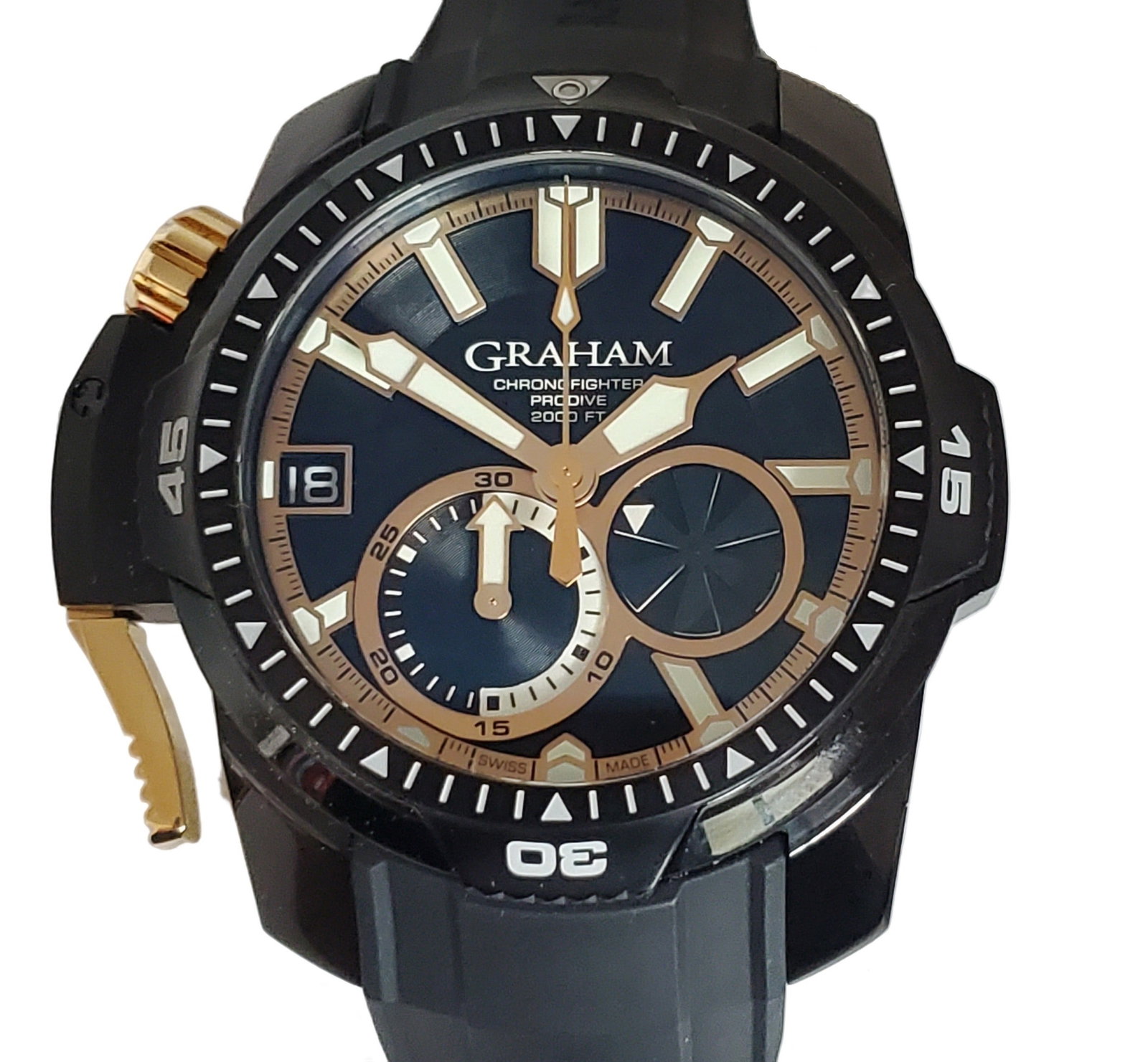 Graham Chronofighter Pro Dive Chronograph Limited Edition Mens Divers Watch Box Papers Tag (1 of 7)
