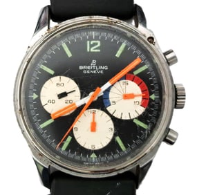 Scarce Breitling Yachting Co Pilots Chronograph Fancy Dial 7650 Mens Wrist Watch