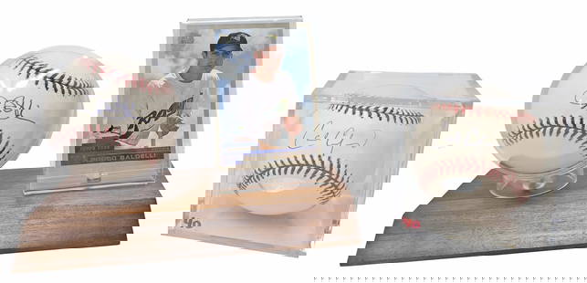 Two Signed Carl Crawford Rocco Baldelli Genuine Autographed Baseballs w/ Topps Card Tampa Bay Rays: Described By:Dillon CNX 0259 0652 Title:Lot Of Two Signed Carl Crawford Rocco Baldelli Genuine Autographed Baseballs w/ Topps Card Tampa Bay Rays Description: Lot Of Two Signed Carl Crawford Rocco
