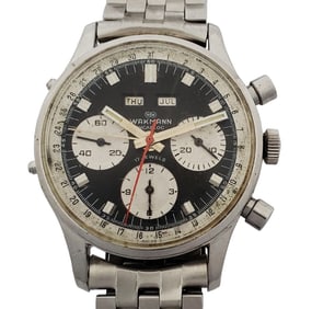 Ultra Clean Wakmann Triple Compax Day Date Month  Chronograph Valjoux 730 Mens Watch