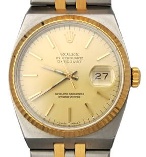 Most Complete Rolex 18k Gold Steel Oyster Quartz Ever Box Papers Receipt Tags: Described by:AF HFA DT66299 NGRDD Title:Most Complete Rolex 18k Gold Steel Oyster Quartz Ever Box Papers Receipt Tags Description:Most Complete Rolex 18k Gold Steel Oyster Quartz Ever Box Papers Recei