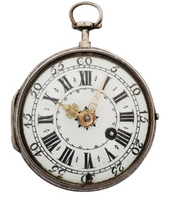 Durabour a Paris Oignon Silver 1/4 Hour Repeater Pocket Watch Circa 1730
