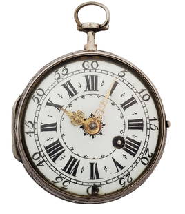 Durabour a Paris Oignon Silver 1/4 Hour Repeater Pocket Watch Circa 1730: Described By:Michelle NCDD 66252 Title:Durabour a Paris Oignon Silver 1/4 Hour Repeater Pocket Watch Circa 1730 Description: Durabour a Paris Oignon Silver 1/4 Hour Repeater Pocket Watch Circa 1730. W