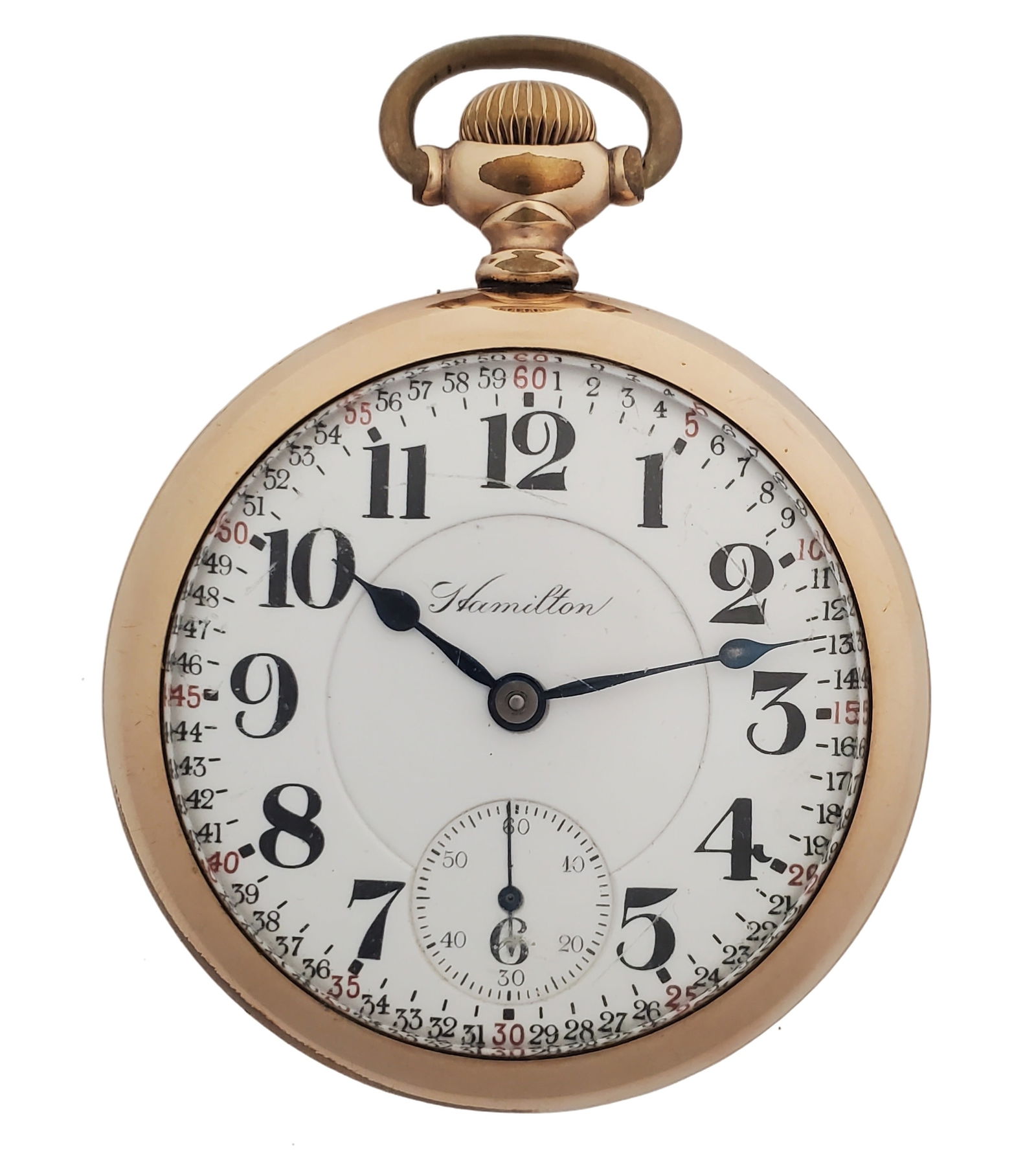 Hamilton 946 Railroad 23J 18s Motor Barrel Mens Antique Pocket Watch (1 of 6)