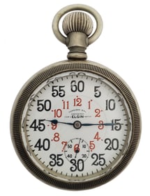 Massive 21J Unusual Elgin Veritas Railroad Pocket Watch