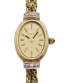 Genuine Tiffany & Co Diamond 14k Gold Ladies Vintage Wrist Watch