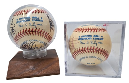 Genuine 1997 & 1999 New York Yankees Spring Training Team Signed Baseballs Mariano Rivera Wade Boggs