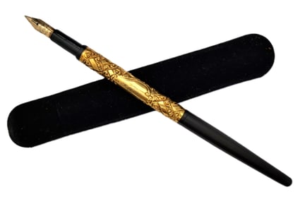 Antique Waterman Golpheresque Pattern Eyedropper Taper Cap Fountain Pen