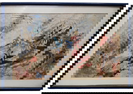 Leonard Edmondson California Abstract Painting MCM Biomorphic Watercolor Los Angeles San Francisco: Described By:Michelle CNX VX 0254 0615 Title:Leonard Edmondson California Abstract Painting MCM Biomorphic Watercolor Los Angeles San Francisco Description: Leonard Edmondson California Abstract Paint