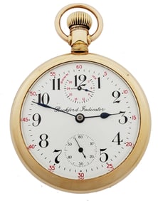 Very Scarce Rockford Railroad Up Down Indicator Grade 655 Mens Pocket Watch
