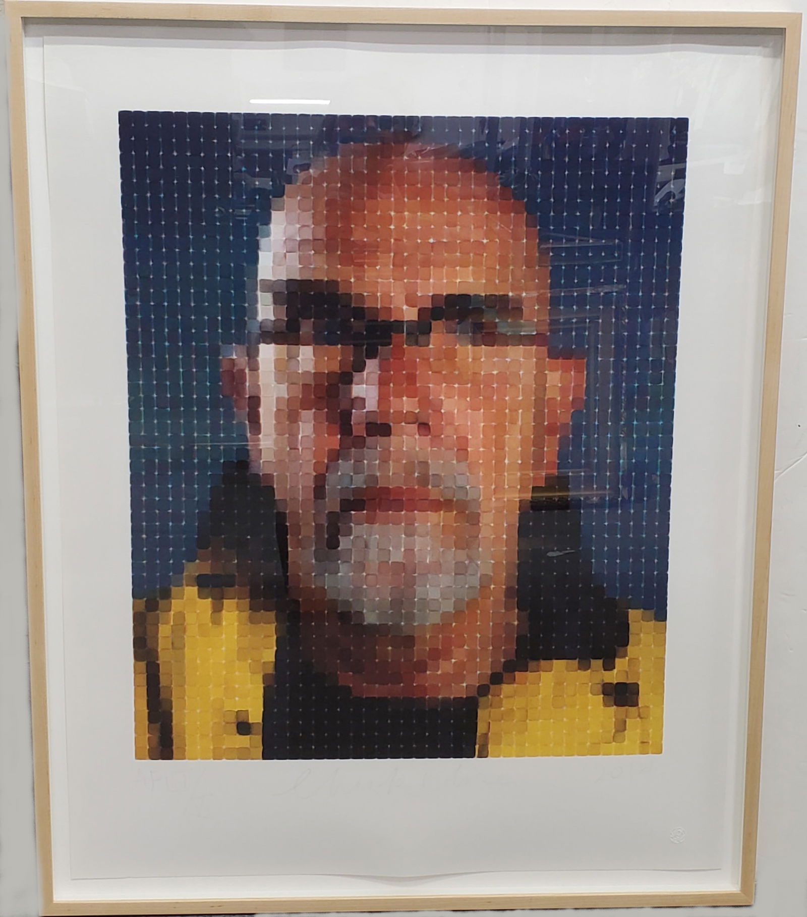 Chuck Close Scarce AP Self Portrait Yellow Raincoat 2014 Signed Archival Pigment Print Blindstamp Pr (1 of 11)
