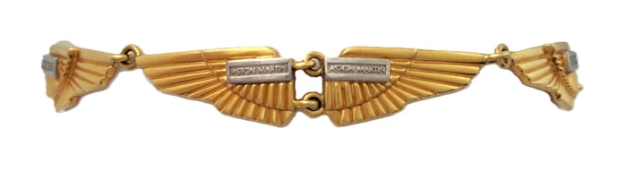Limited Edition Designer Signed 18k Yellow Gold Aston Martin Mens Tennis Bracelet #006 23.3g