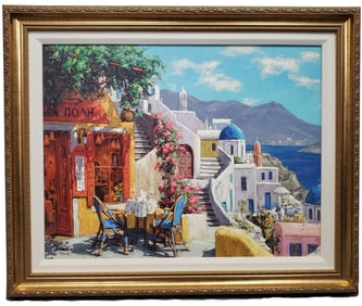 Viktor Shvaiko Hand Embellished Giclee Afternoon Aegean Sea ed375