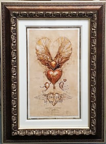 Michael Godard Hand Signed Mixed Media on Paper Forever in My Heart Park West COA
