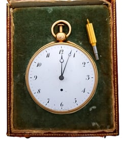 18k Gold Near Mint Working Breguet Repeater 54MM Pocket Watch W/Box And Papers