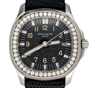Patek Philippe Aquanaut Luce 5267 200A-001 Black Dial Date Diamond Bezel Wrist Watch