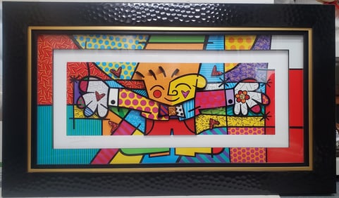 Romero Britto Hand Signed Big Hug 3D Sculptograph Park West COA