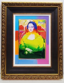 Mona Lisa Acrylic Painting from Peter Max Studio Hand Signed Park West COA
