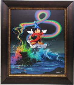 Jim Warren Signed Disney Mickey Mouse Making Magic Giclee COA