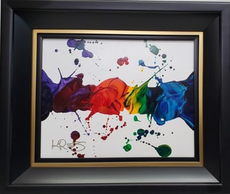 Kre8 Abstract Blanco Acrylic Painting Park West COA