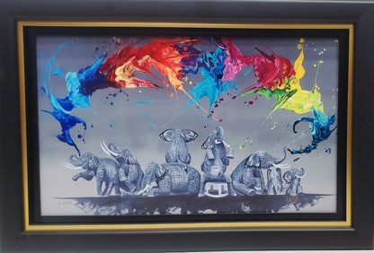 Kre8 Majestic Pride Elephants Dye Sublimation Park West COA