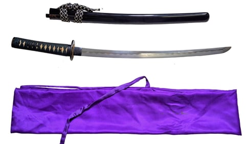 Samurai Wakizashi Attributed to Igano-kami Kanemichi of Yamashiro Providence in Kanbun Circa 1600s