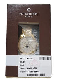 Sealed Patek Philippe Annual Calendar 5036/1J-001 18K Gold Moon Phase Date Automatic Wrist Watch