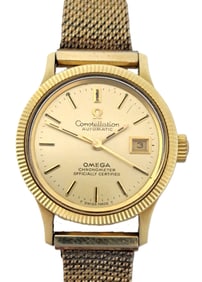 Scarce Omega Constellation Ladies Automatic Gold Running Wrist Watch
