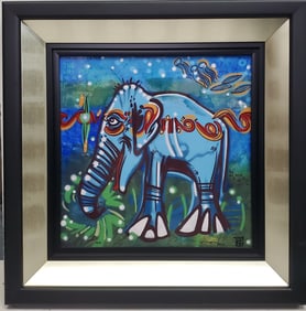 Lebo David Le Batard Elephant Within the Sacred Eternal Dye Sublimation Caldograph Park West COA
