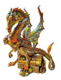 Nano Lopez Bronze Little Davian Dragon Licking Ice Cream Limited Edition Sculpture Statue COA