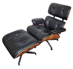 Charles Eames Herman Miller Lounge Chair Ottoman Leather 670 671 Fresh from Local Home Mid Century M (1 of 14)