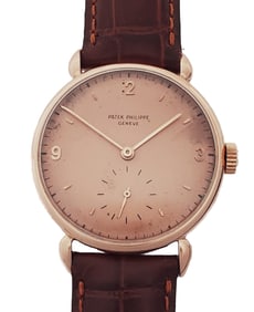 18k Pink Rose Gold Patek Philippe Spider Lugs Art Deco Orig Dial Vintage Mens Watch