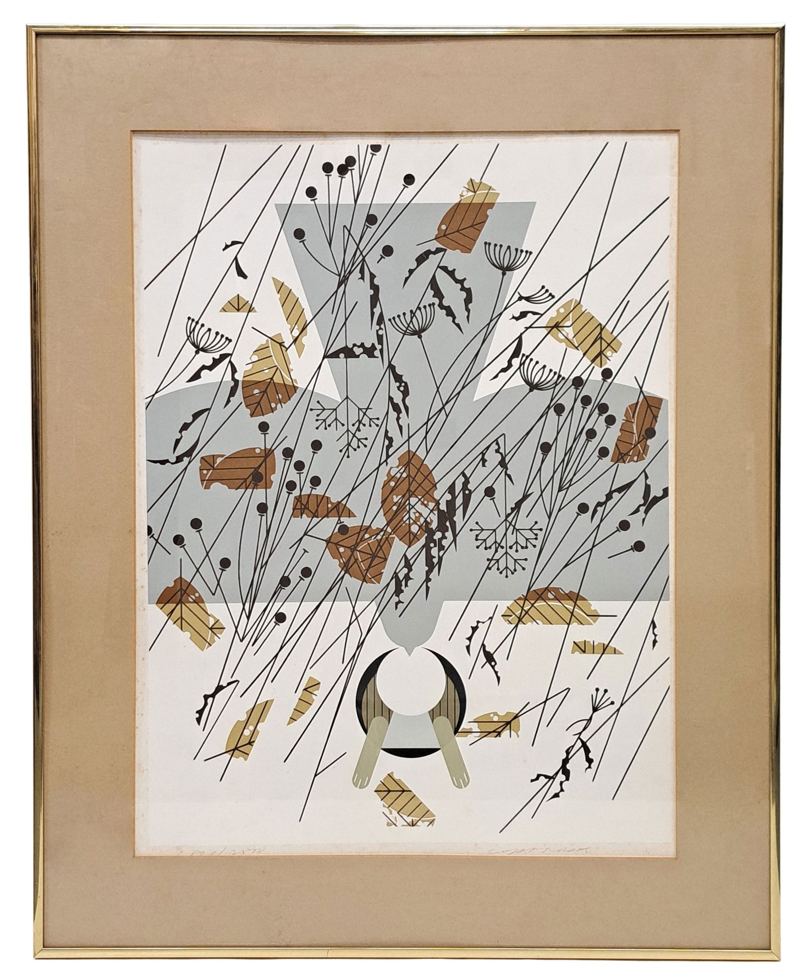 Charley Harper Pencil Signed Hare’s Breadth Numbered Serigraph Limited Edition Framed 1970s Print: Described By:Dillon CNX 0307 0826 Title:Charley Harper Pencil Signed Hare’s Breadth Numbered Serigraph Limited Edition Framed 1970s Print Bunny Rabbit Bird Description: Charley Harper Pencil Signed