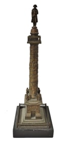 Napoleon Antique Grand Tour Bronze 11in Vendome Column French Movement Statue Sculpture