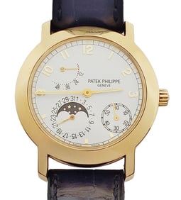 18k Gold Patek Philippe 5054 Moonphase Power Reserve 22k Rotor Cal 240/164 Automatic Mens Watch