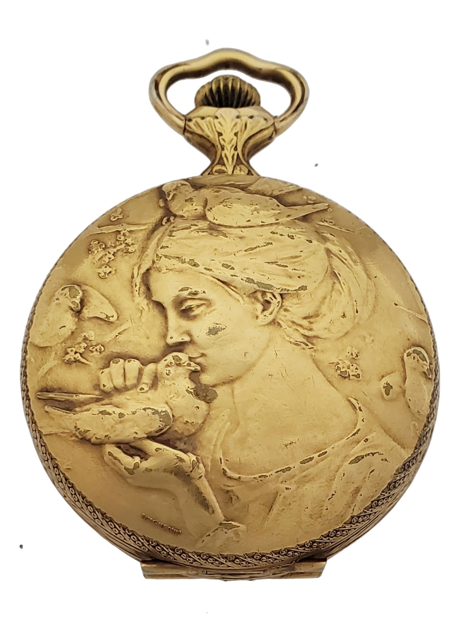 Hebdomas Arnex 8 Days Swiss Fancy Woman Bird Deer Case Pocket Watch: Described By:Michelle CNX 0327 0876 Title:Hebdomas Arnex 8 Days Swiss Fancy Woman Bird Deer Case Pocket Watch Description: Hebdomas Arnex 8 Days Swiss Fancy Woman Bird Deer Case Pocket Watch Condition