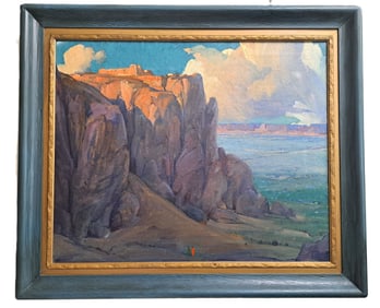 Gerald Cassidy South West Impressionist Acoma Cathedral Of The Desert New Mexico