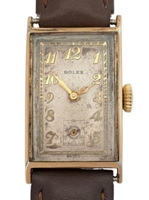 Vintage 1940s “Rolex” Mens Mechanical Retro Deco Running Wrist Watch