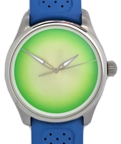 H. Moser & Cie Pioneer Citrus Green Centre Seconds Automatic Mens Watch W/ Box Tags