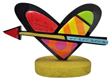 Romero Britto Love of My Life Limited Edition Resin Sculpture Statue w/ Box Park West COA
