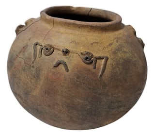 Pre-Columbian Pottery Figural Bowl Basin Terracotta Clay Pot Mesoamerican Vessel